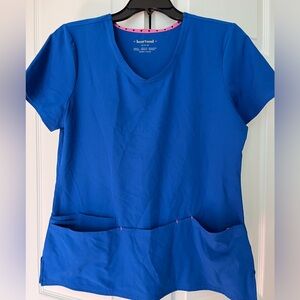 Heart soul Blue Scrub top size M